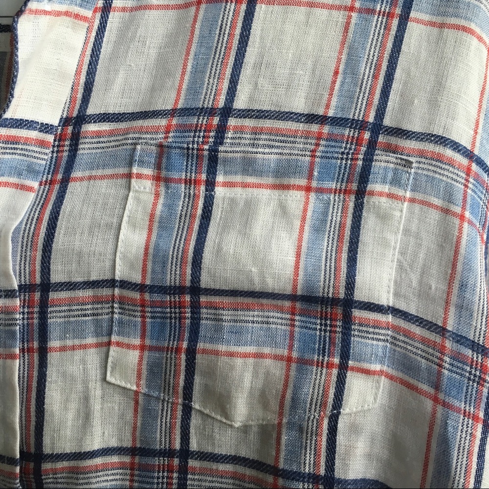 Italian Linen Luke Plaid Shirt by Frank & Eileen - Picture 4 of 6